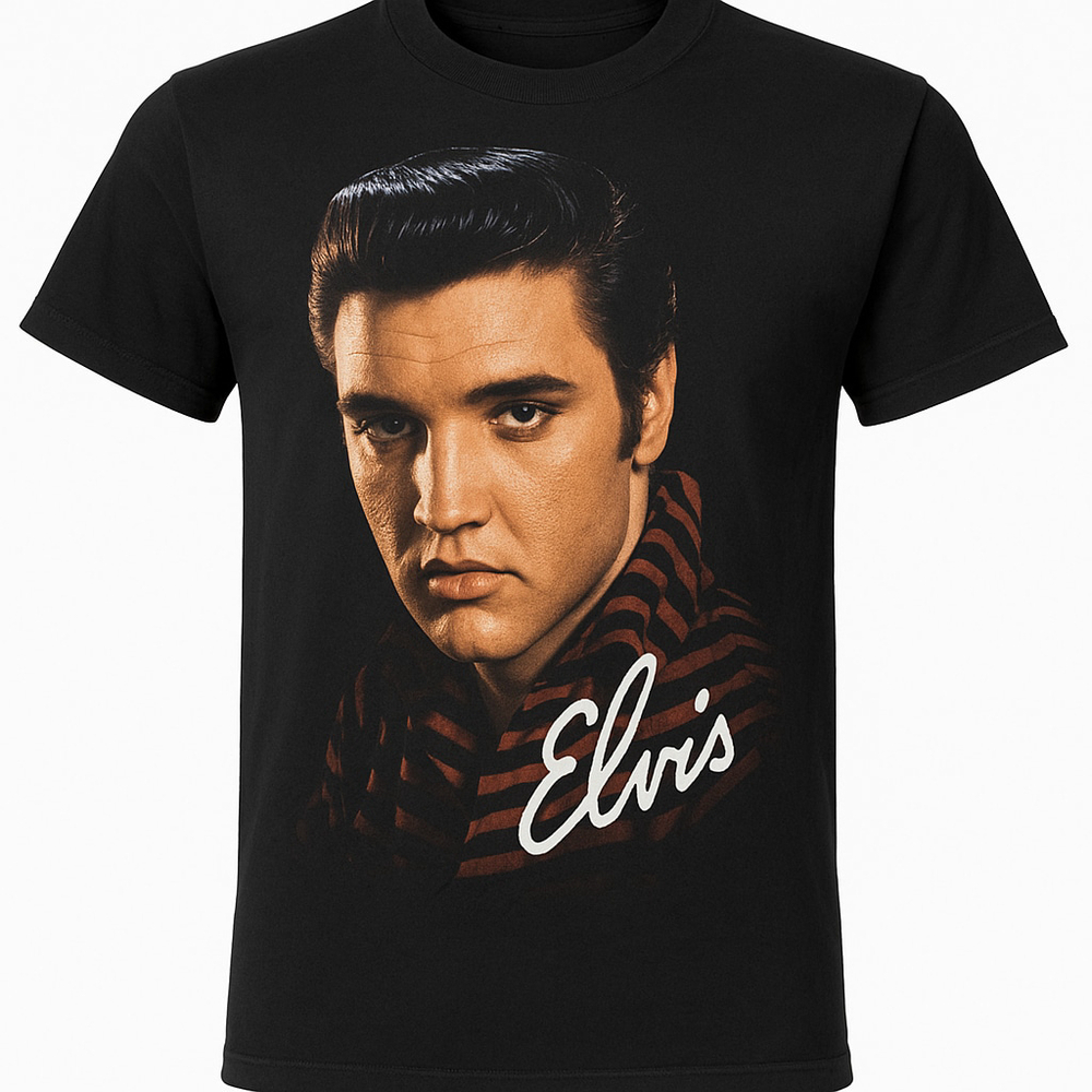 Vintage Elvis Presley Hanes Ultraweight T-Shirt - Made in USA - Size M (38-40)